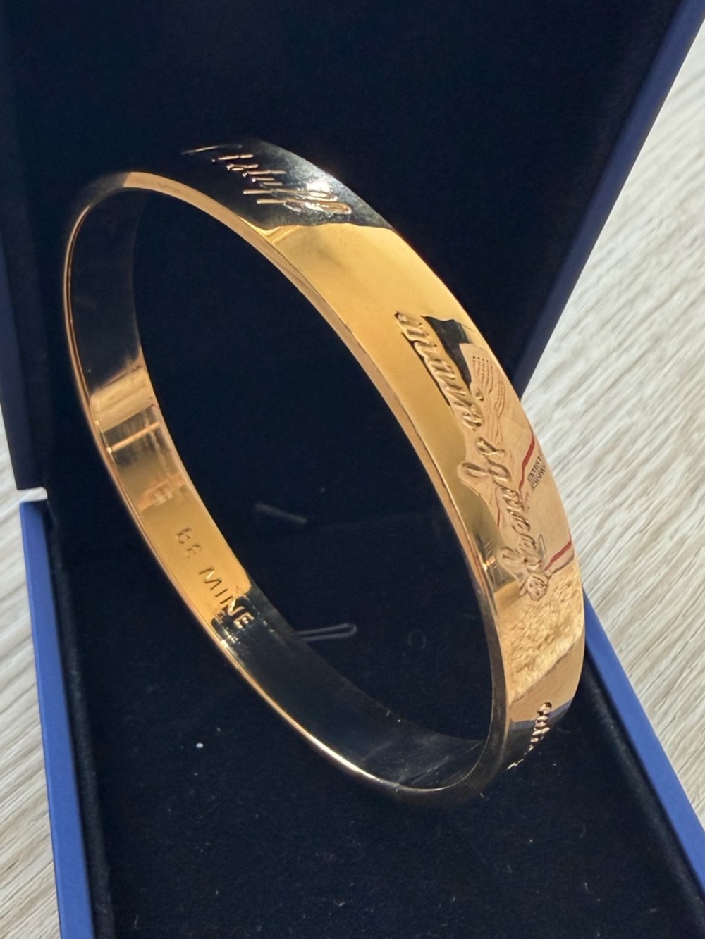 Kate Spade “Be Mine” Gold Bangle Bracelet NEW!